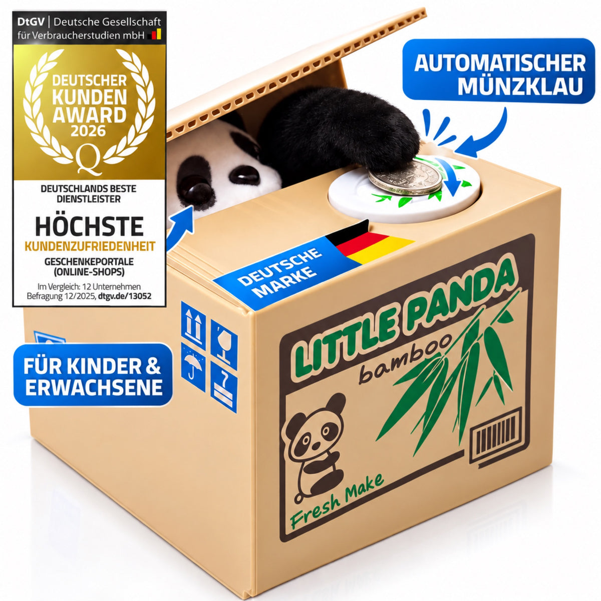 Little Panda Spardose - Lustiges elektronisches Sparschwein