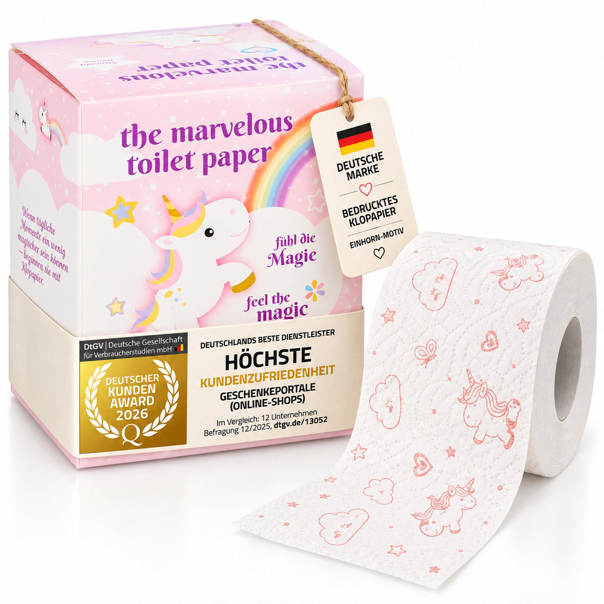 Einhorn-Toilettenpapier - Lustiges Geschenk für Einhorn-Fans | B07JWFVGCB