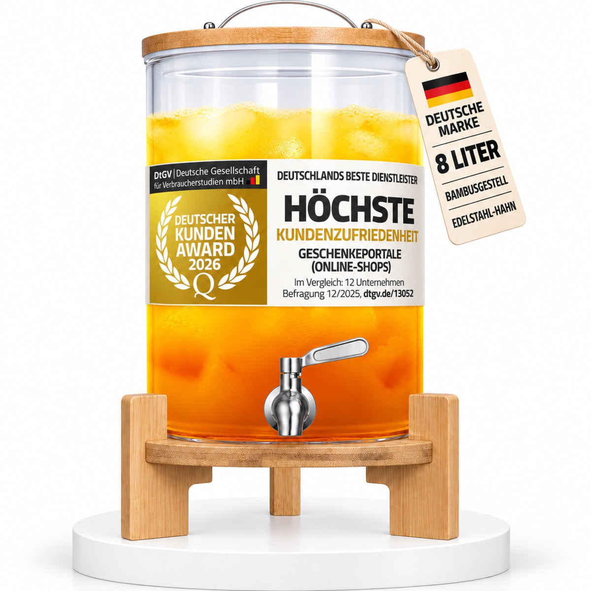 8 Liter Getränkespender – sauberes Amazon-Hauptbild, SKU 44055422