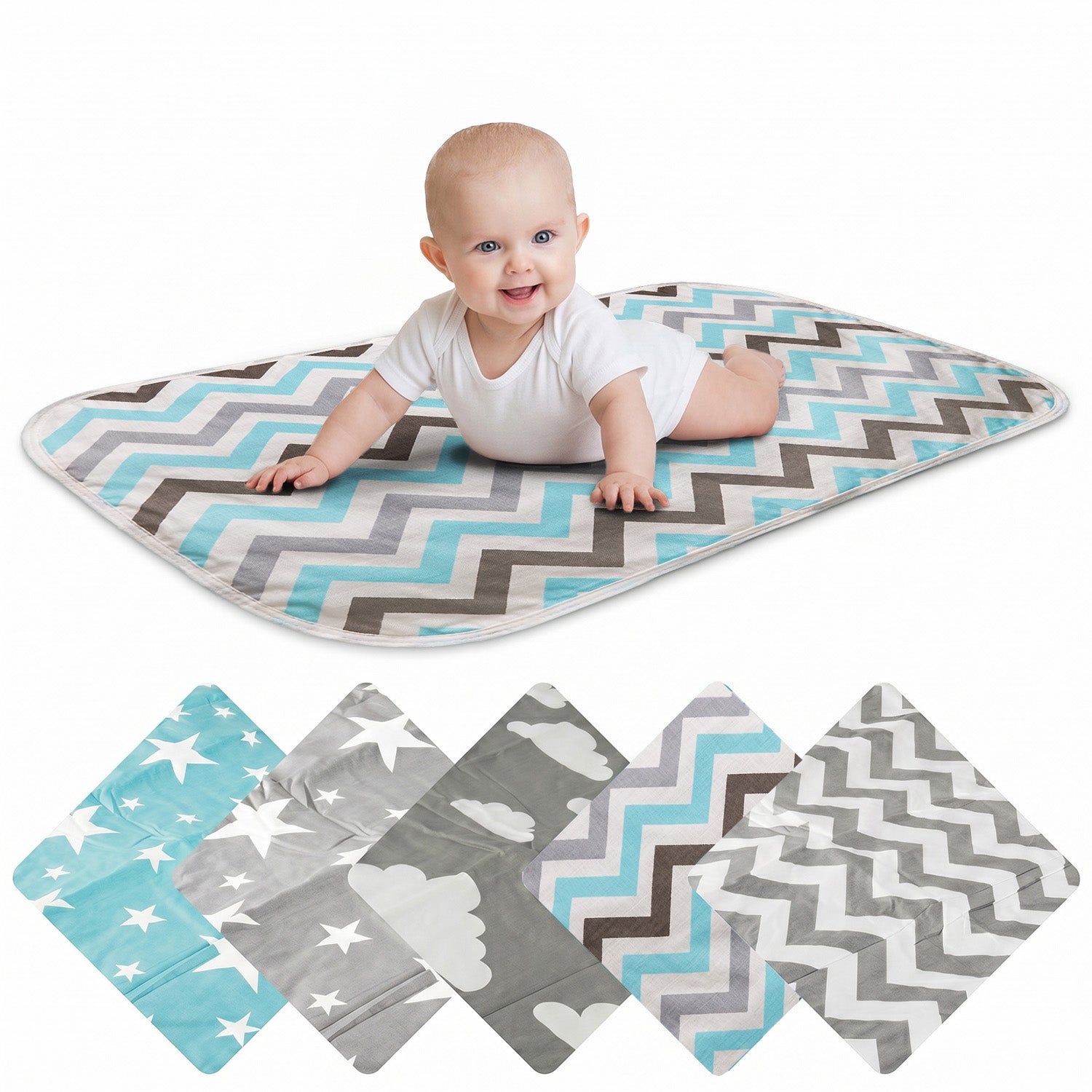 Wiederverwendbare Wickelunterlage - Baby Wickelauflage 3-lagig