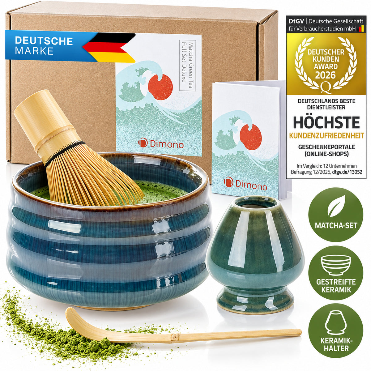 Luxus Matcha Tee-Set Deluxe - Traditionelles Teezeremonie-Set