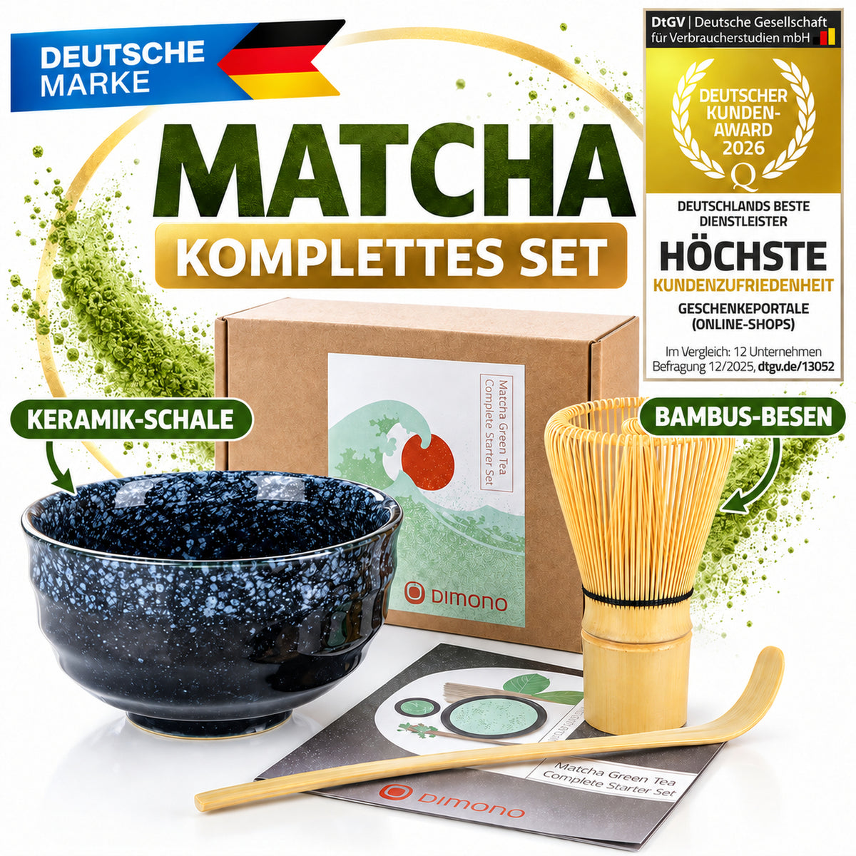 Luxus Matcha Tee-Set Deluxe - Traditionelles Teezeremonie-Set