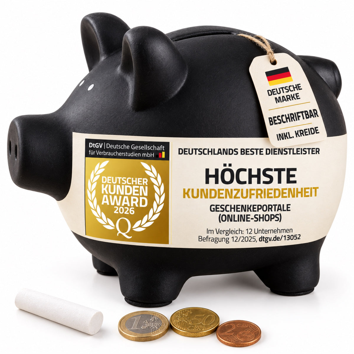 Keramik-Sparschwein zum Beschriften