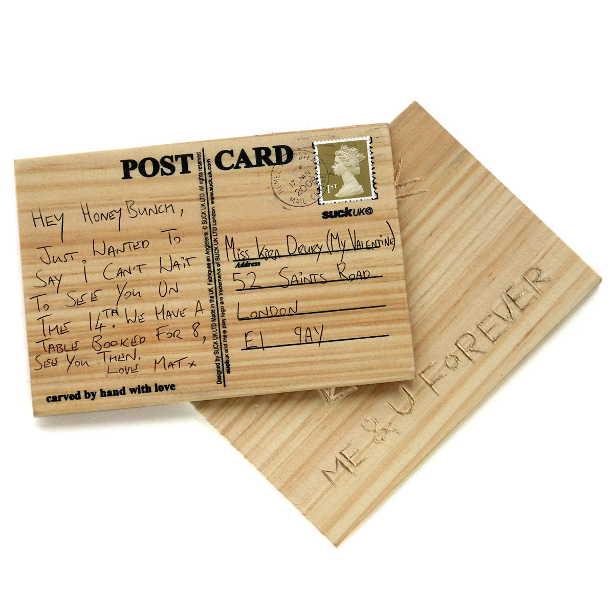 Carve-your-Own-Holzpostkarte