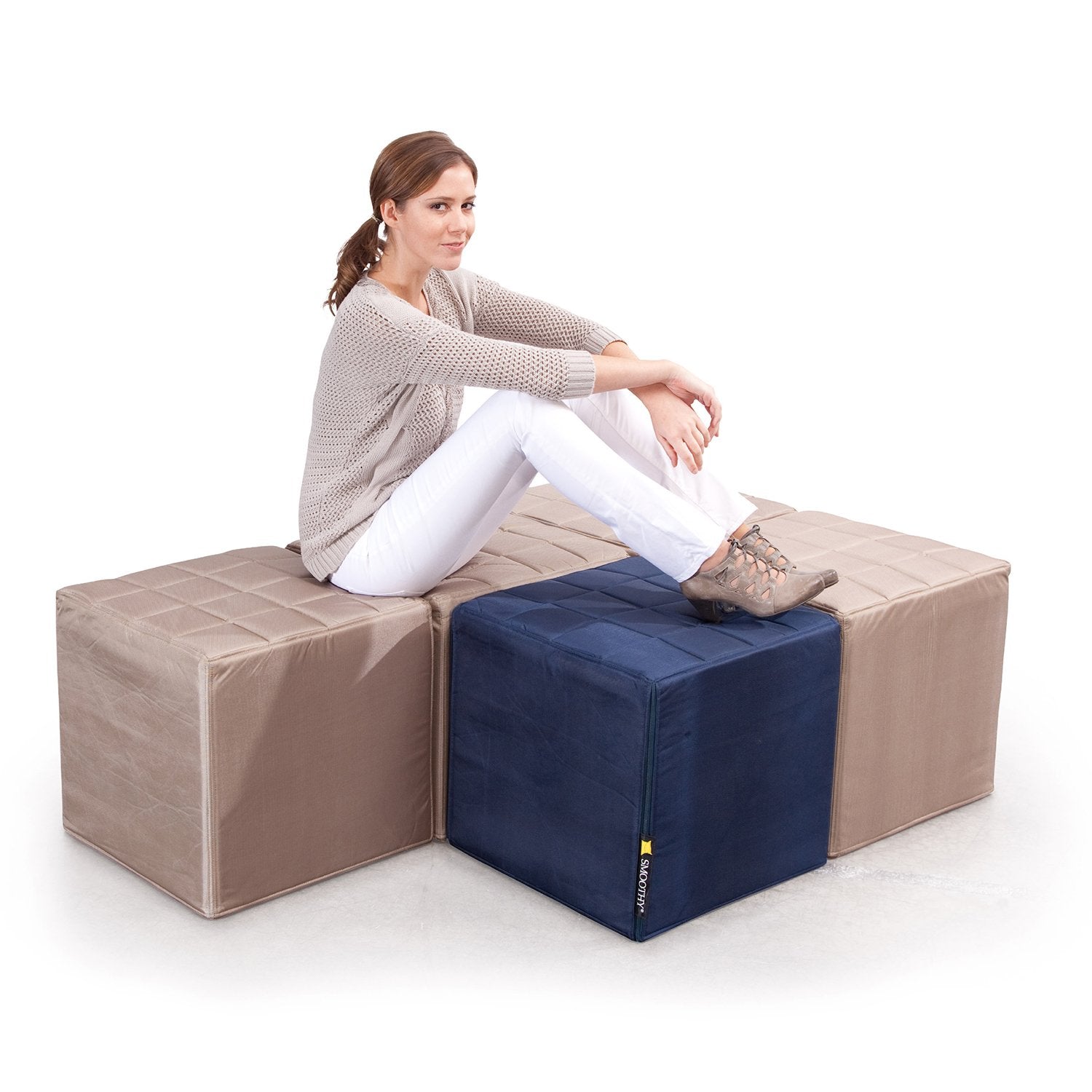 Cube-Sitzwurfel-Beige