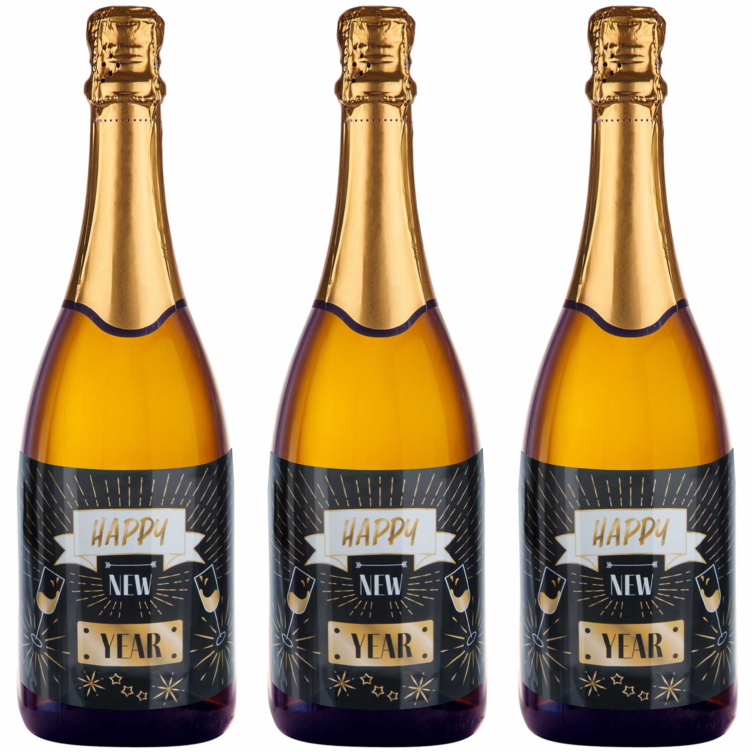 3x Flaschenetikett Flaschen Aufkleber - Verdient bestanden - zum Feiern von Prüfungen