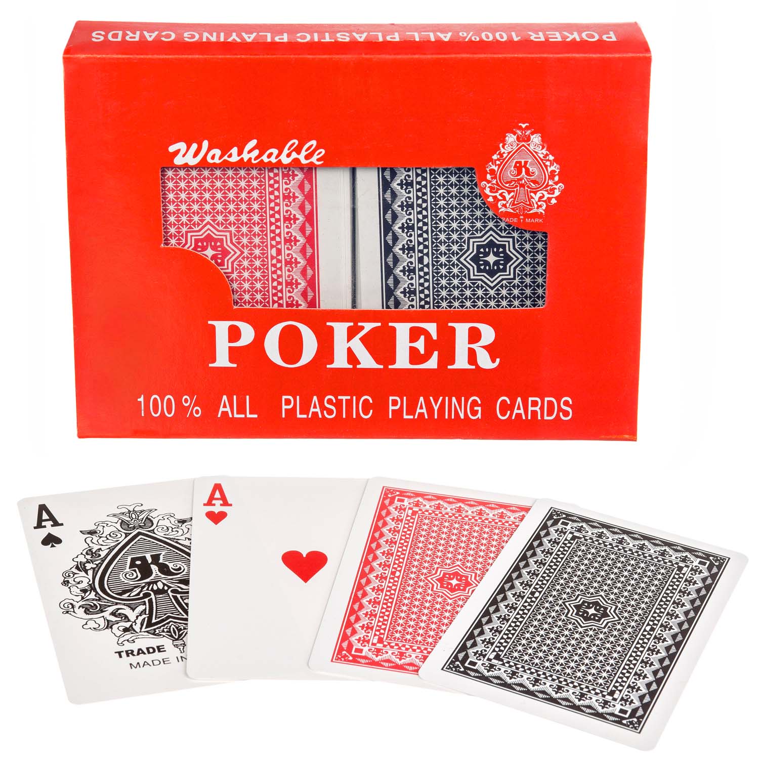 Pokerkarten-2-Decks-100-Plastik-von-Royal