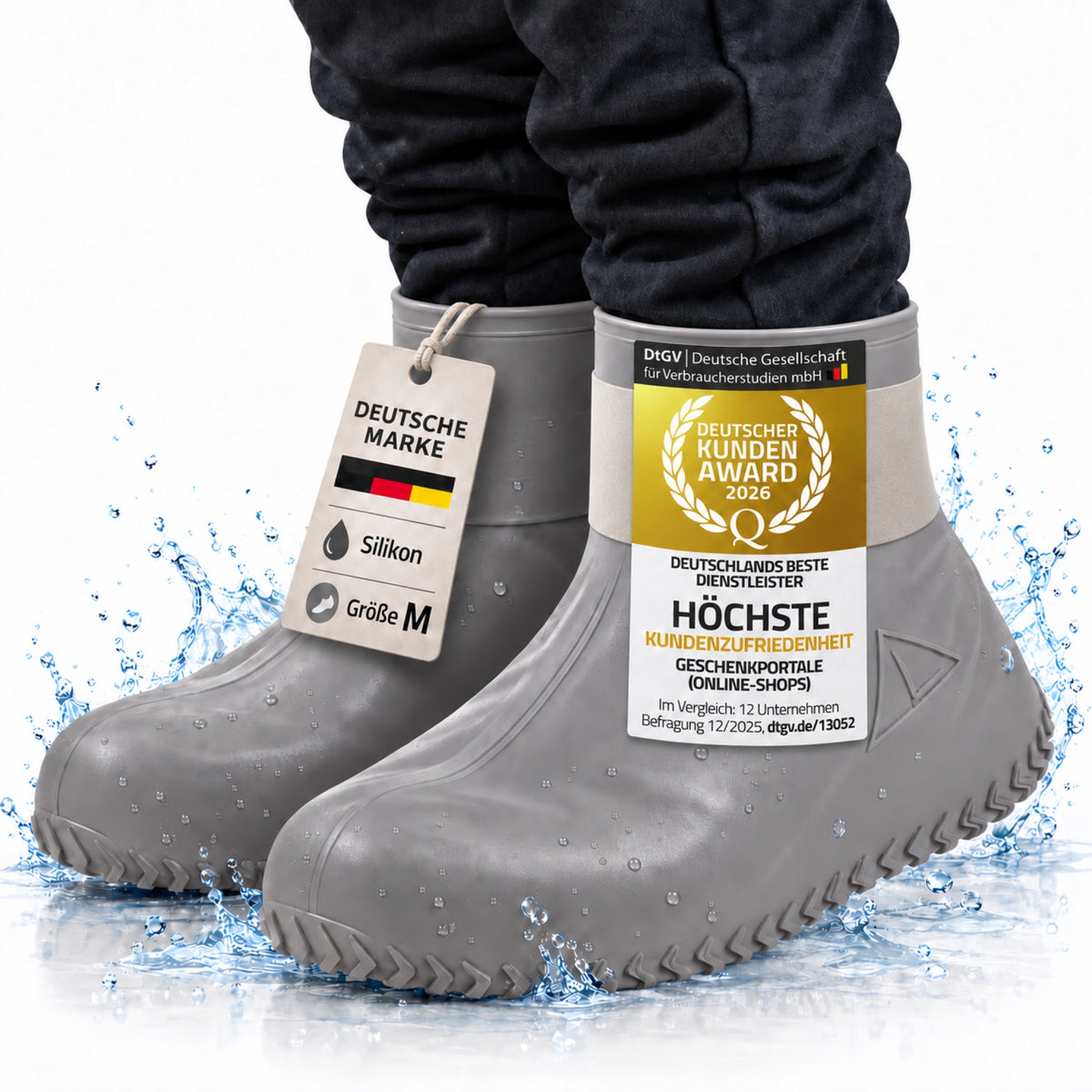 Silikon-Überschuhe Grau Größe M – Deutsche Marke, Kundenzufriedenheit 2026 #Farbe_Grau