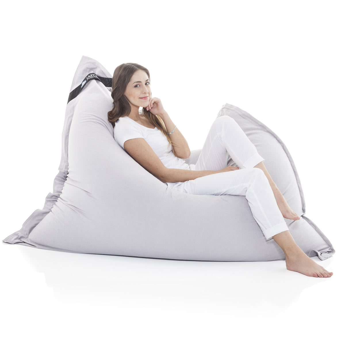 LazyBag Baumwolle Hellgrau – Sitzansicht #Variante_Hellgrau