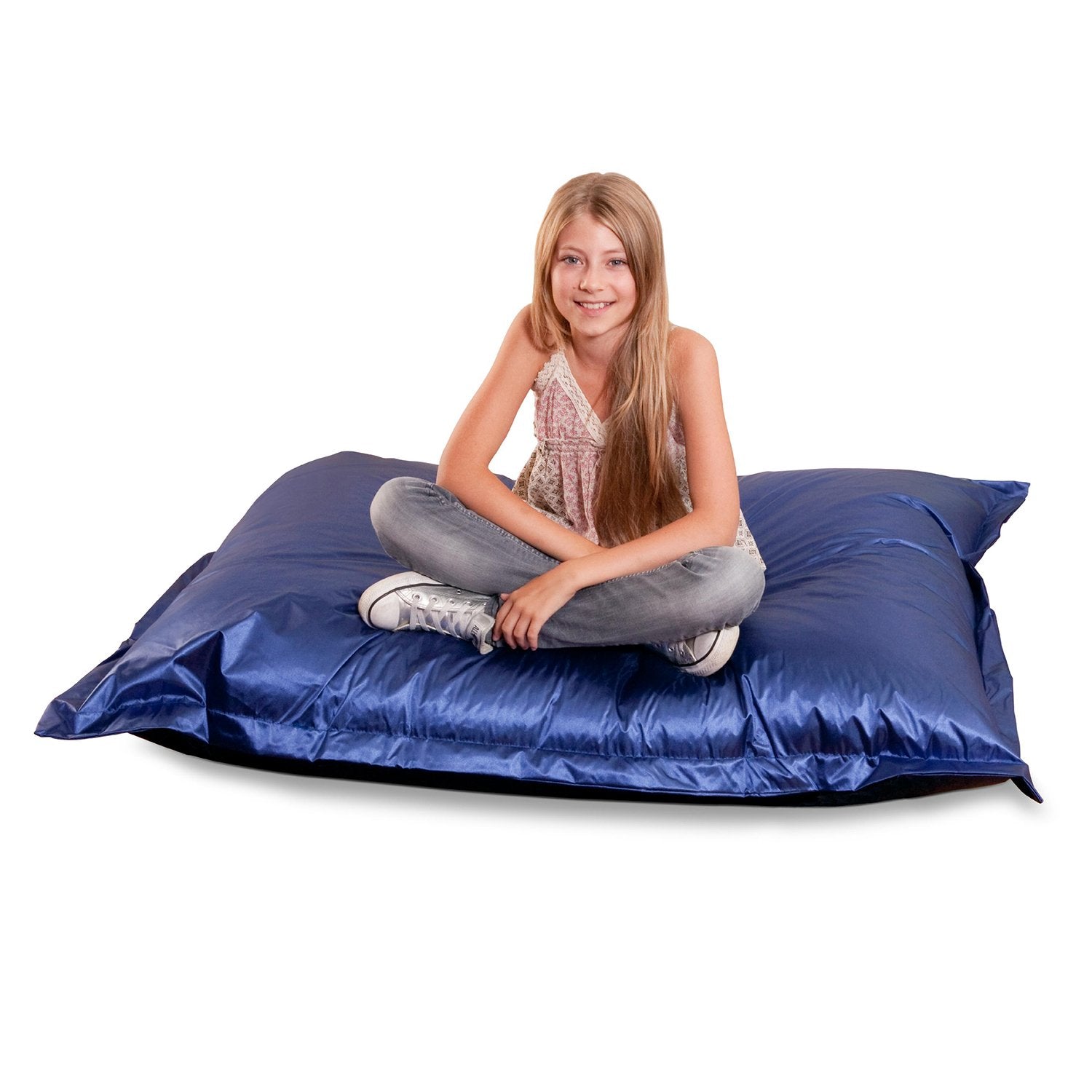 Sitzsack-Junior-Metallic-Blau