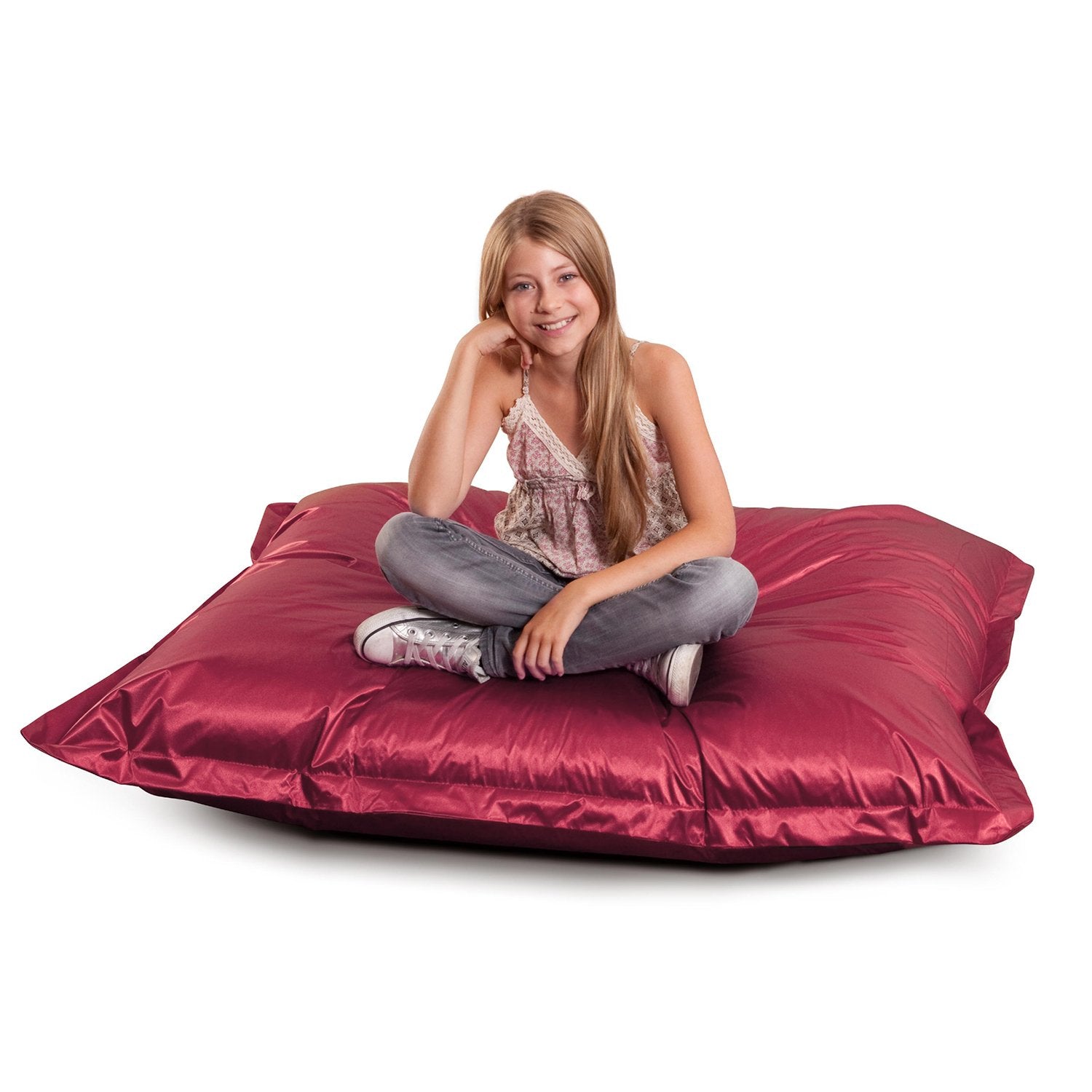 Sitzsack-Junior-Metallic-Rot