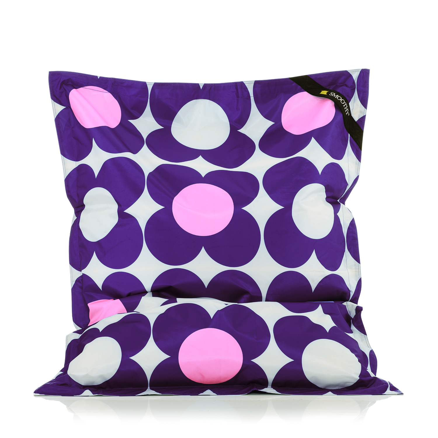 Sitzsack-Smoothy-Junior-Nightflower-Blau-Pink