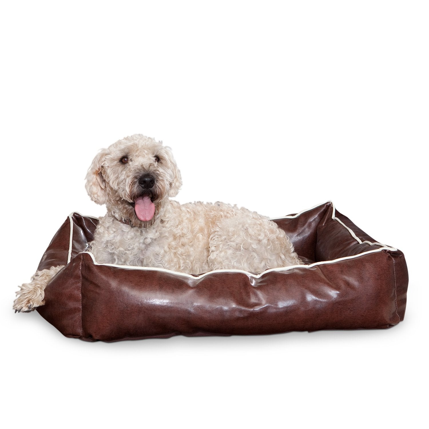 Smoothy-Hundebett-Leder-BraundQzkOBK6G7KYY