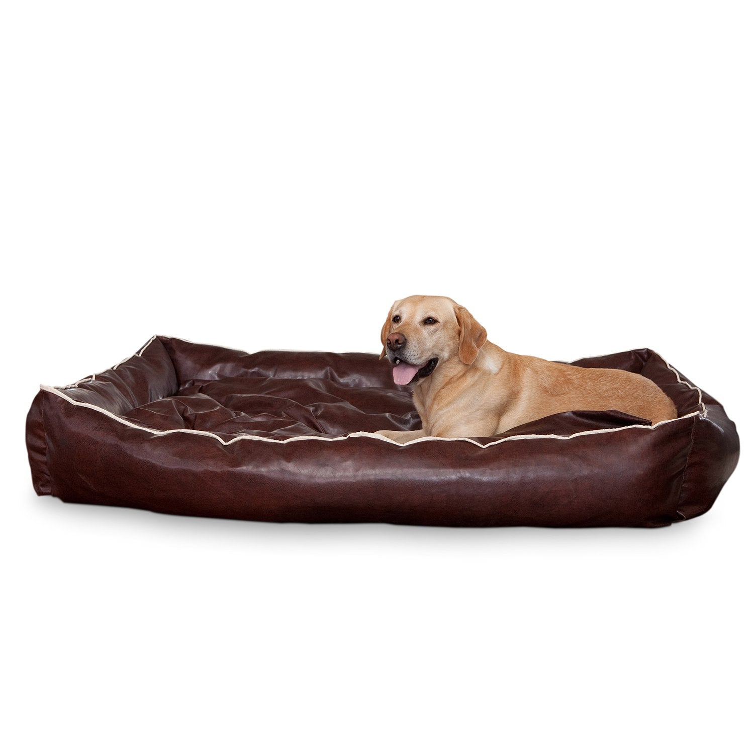 Smoothy-Hundebett-Leder-BraunhDwAO8dFgsk0j