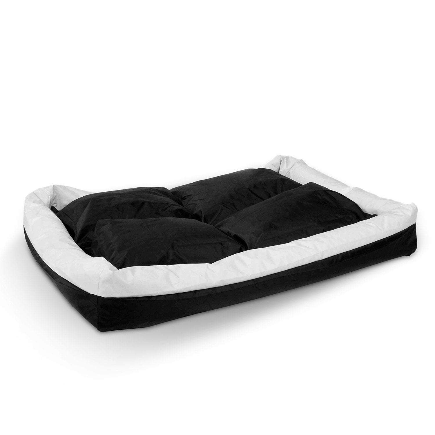 Smoothy-Hundekissen-Supreme-schwarz-weiss