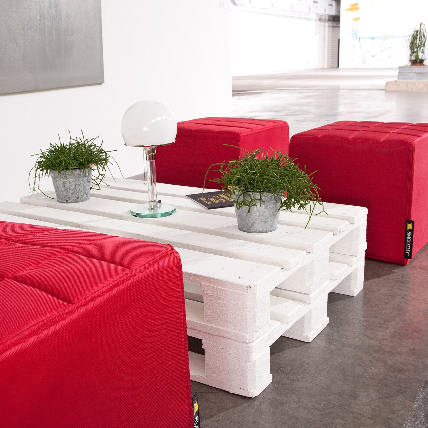 Smoothy-Lounge-Sitzwurfel-Rot