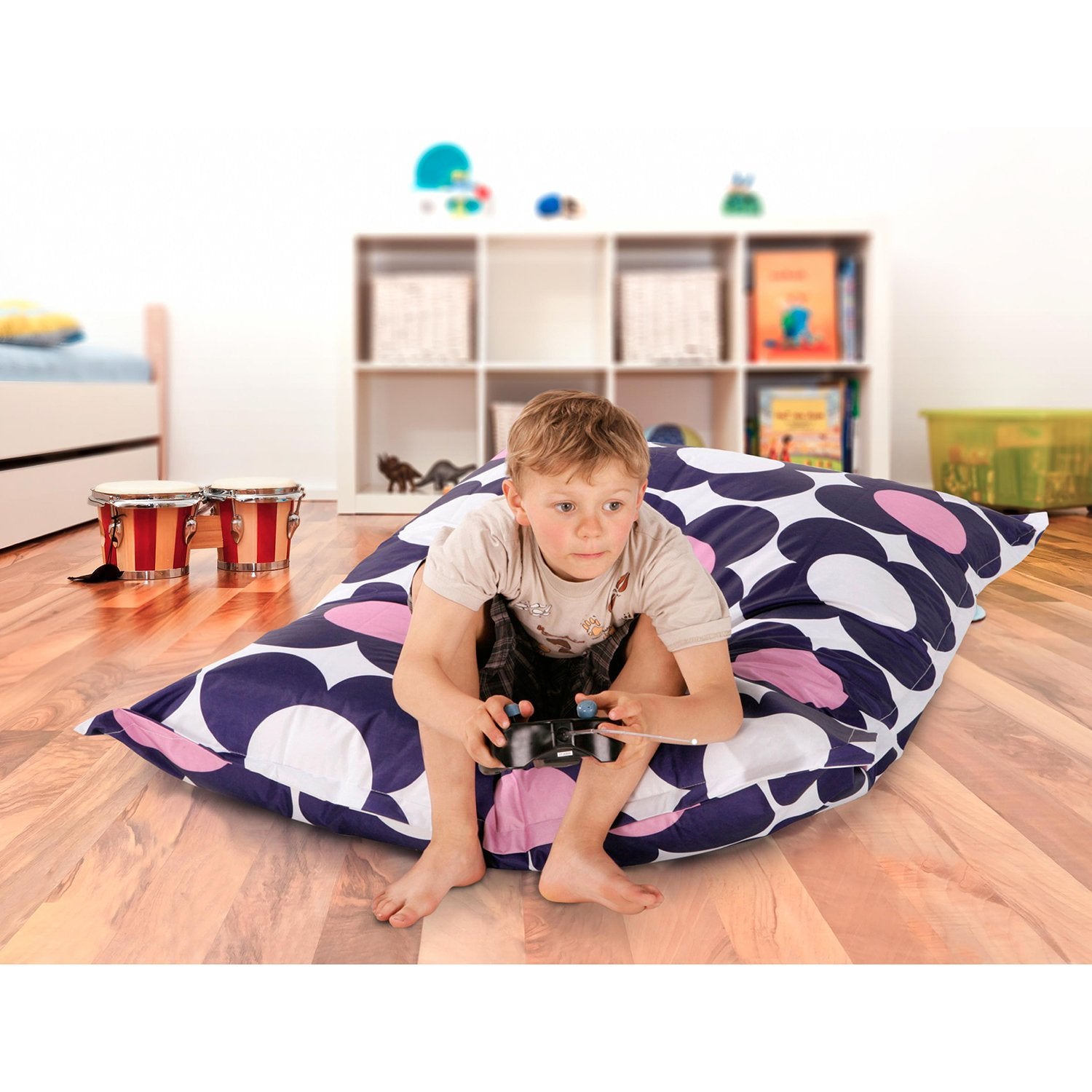 Smoothy-Sitzkissen-Junior-Nightflower-Blau-Pink