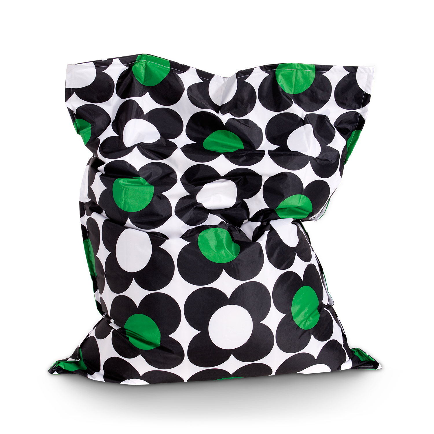 Smoothy-Sitzkissen-Nightflower-schwarz-gruen