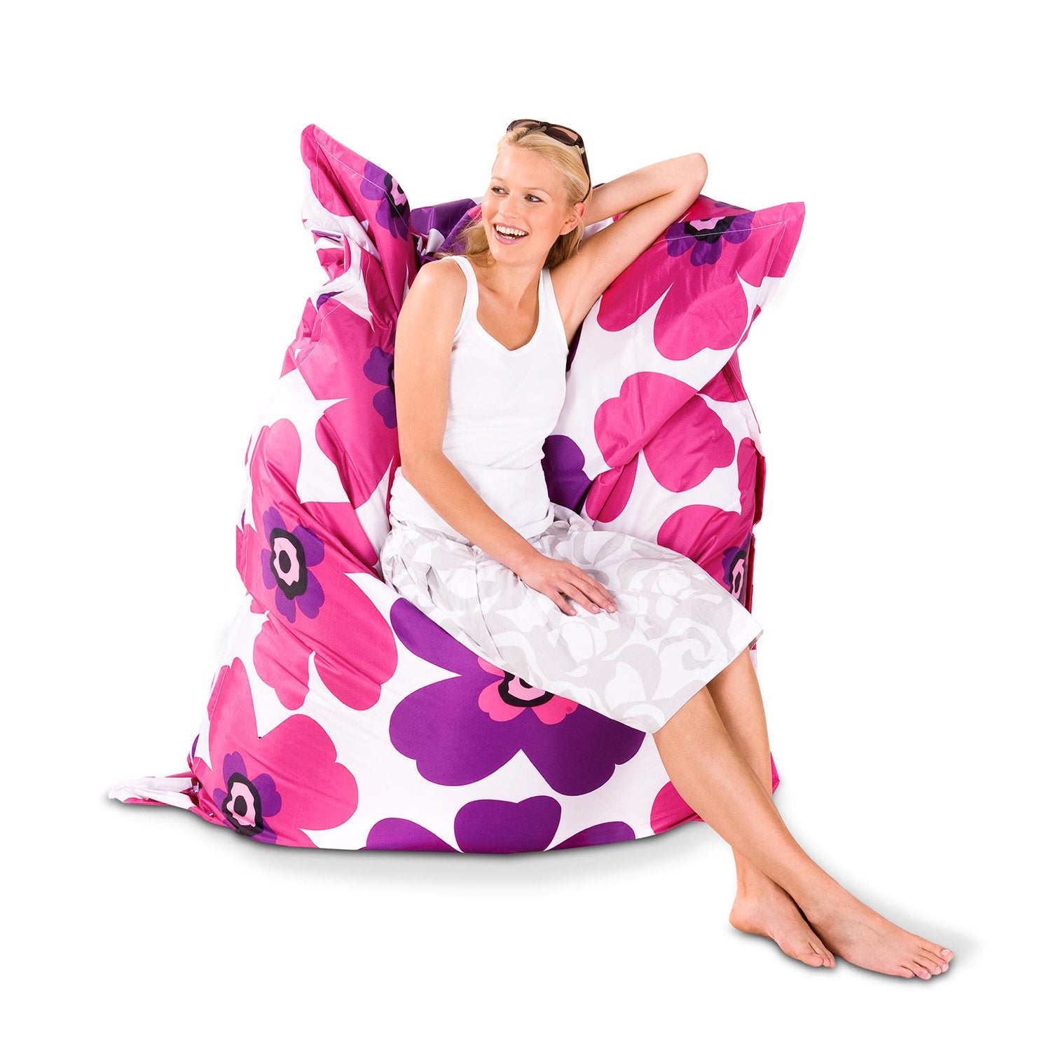 Smoothy-Sitzsack-Floralia-pink-lila