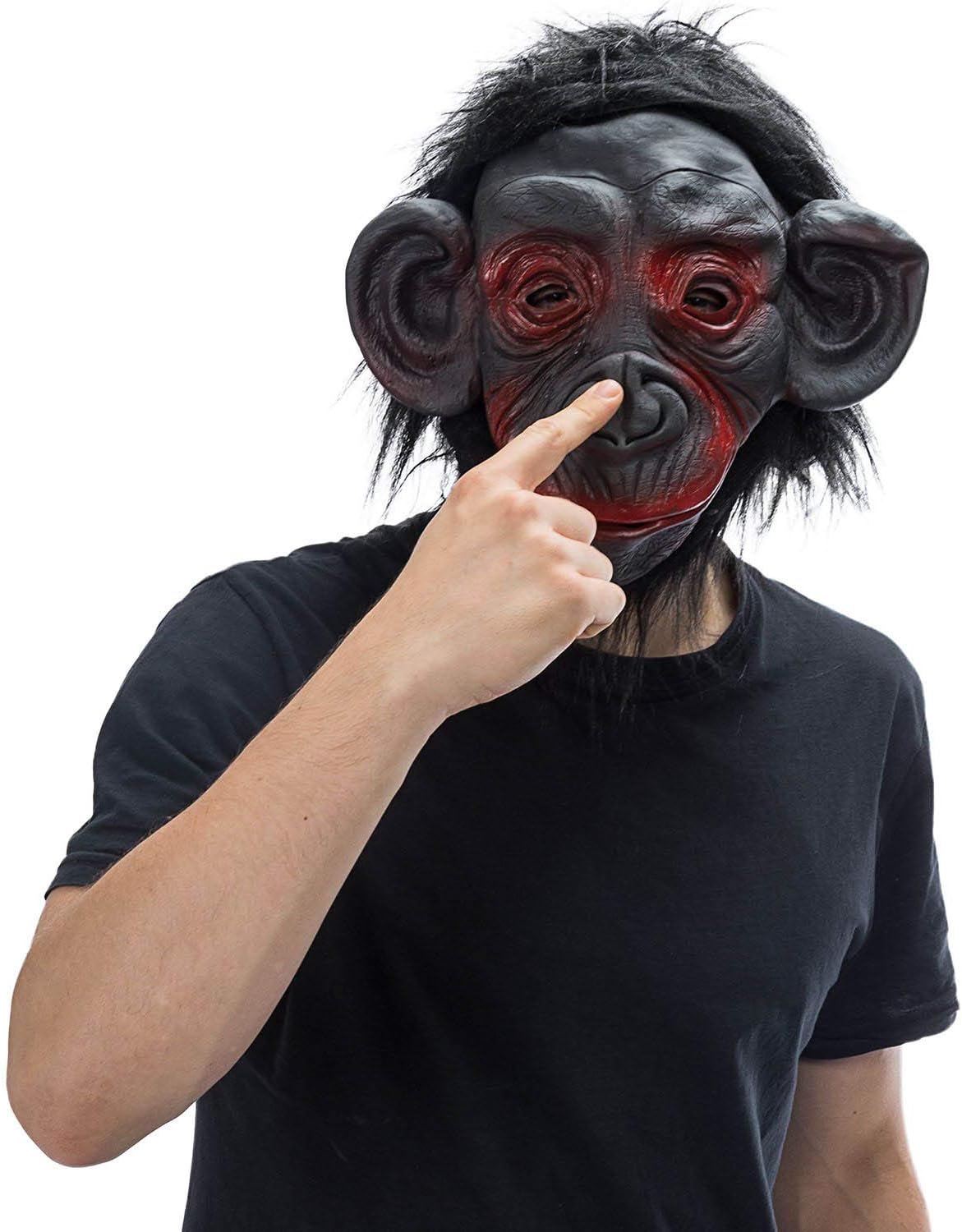 Realistische Gorillamaske mit Fell - Perfekt für Halloween & Kostüm