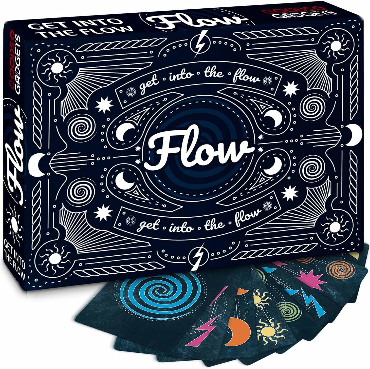 Flow Kartenspiel - Schnelles Party-Kartenspiel für 2-4 Personen