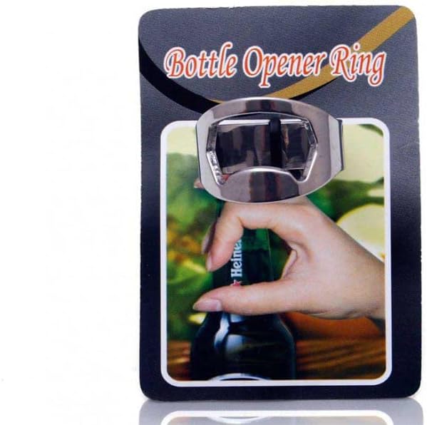 Flaschenöffner-Ring aus Edelstahl - Robuster Bieröffner für Finger