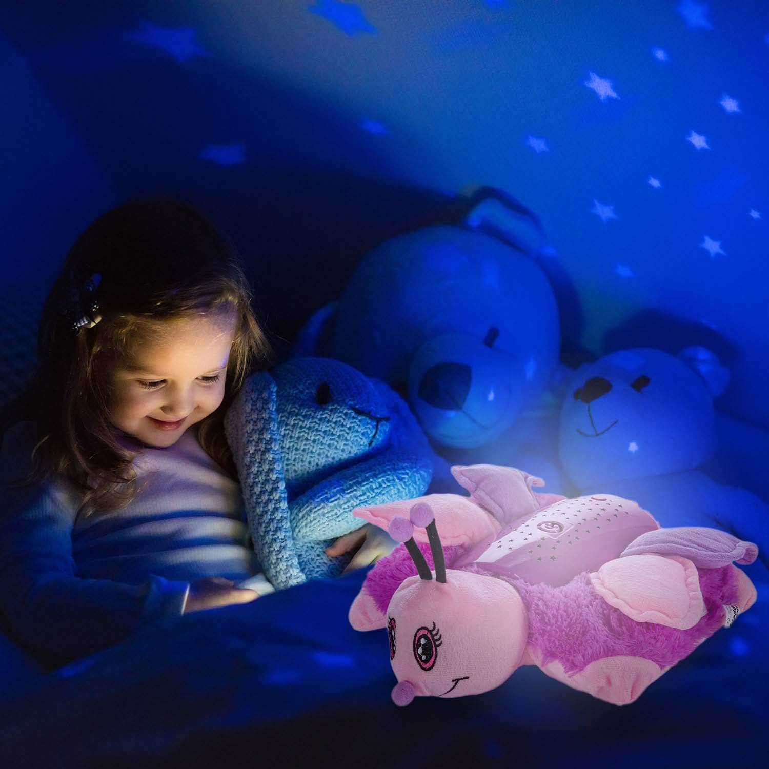 LED Schmetterling Einschlafhilfe mit Sternenhimmel & Musik