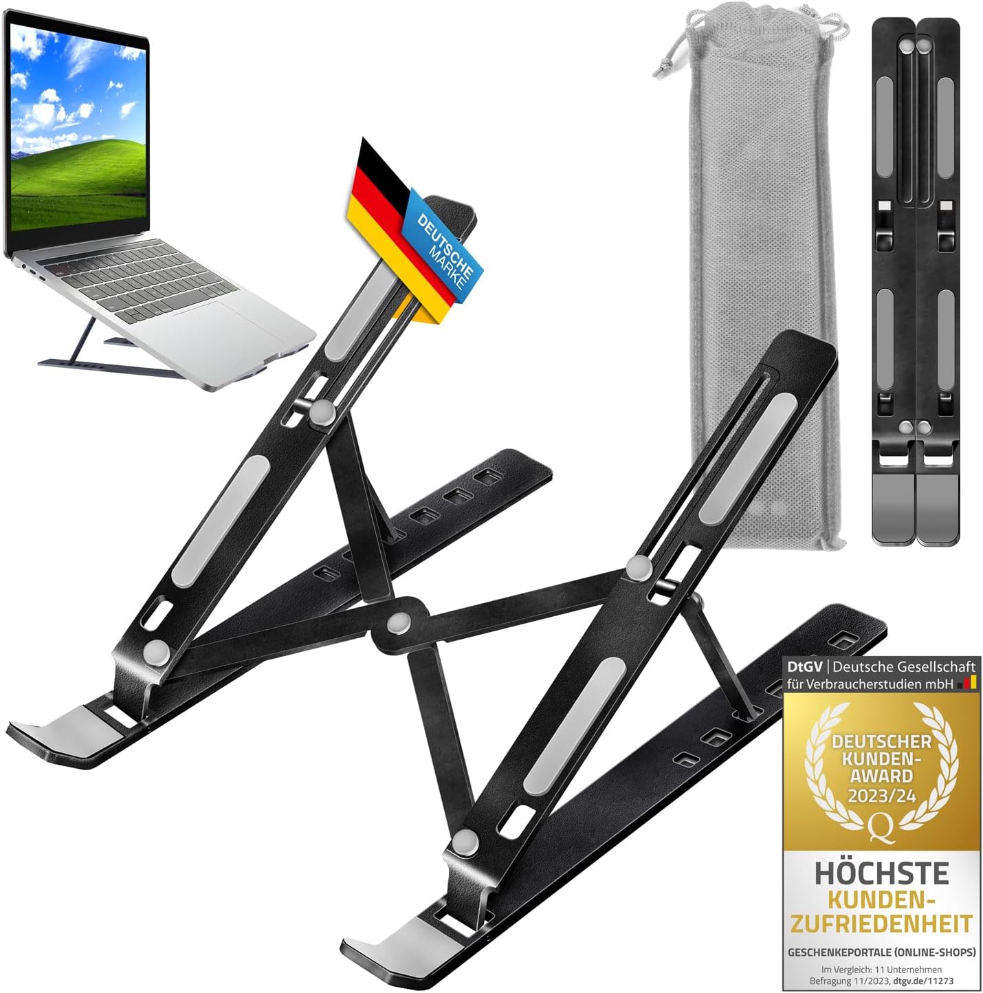 Ergonomische Laptophalterung – Faltbar & Höhenverstellbar