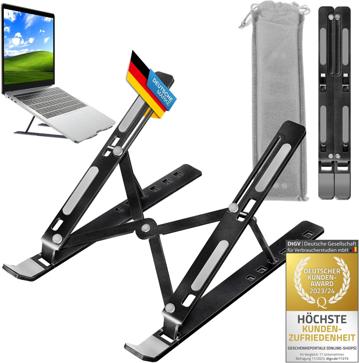 Ergonomische Laptophalterung – Faltbar & Höhenverstellbar
