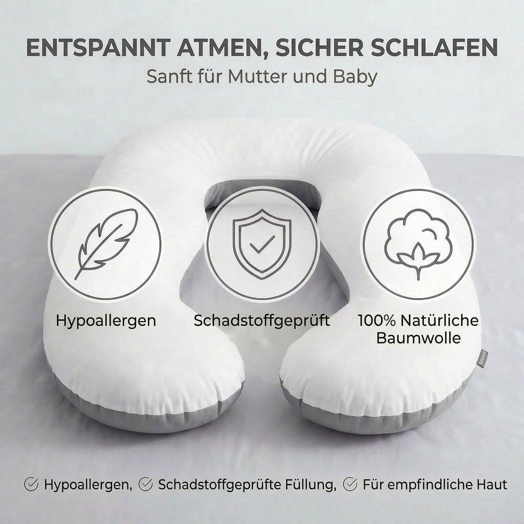 U-Form Schwangerschaftskissen & Seitenschläferkissen Stillkissen