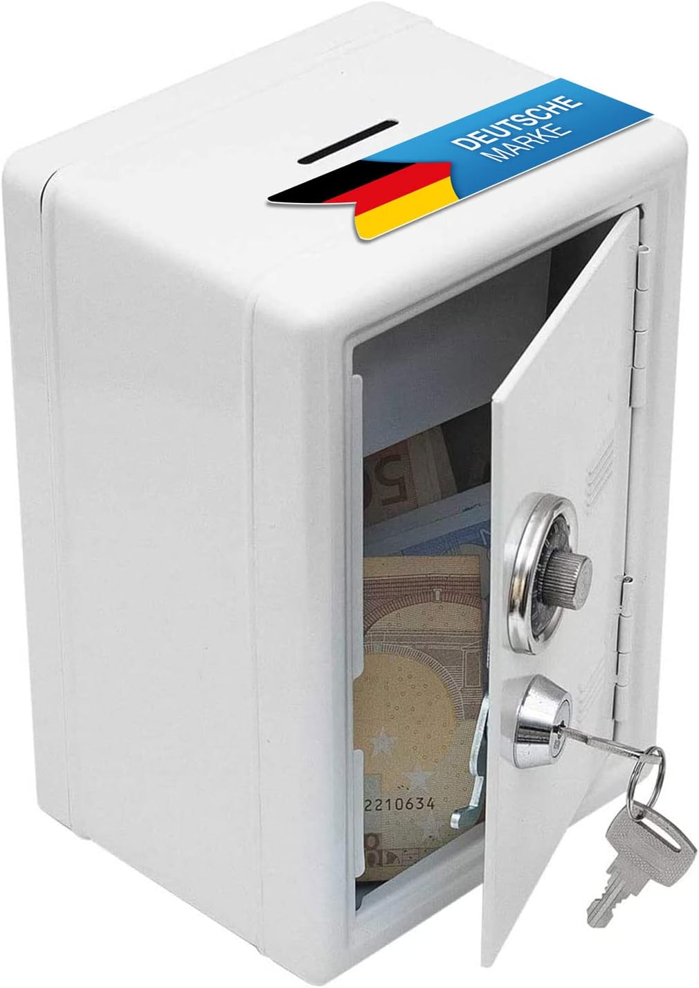 Mini-Tresor Metall - Robuste Spardose mit Zahlenschloss