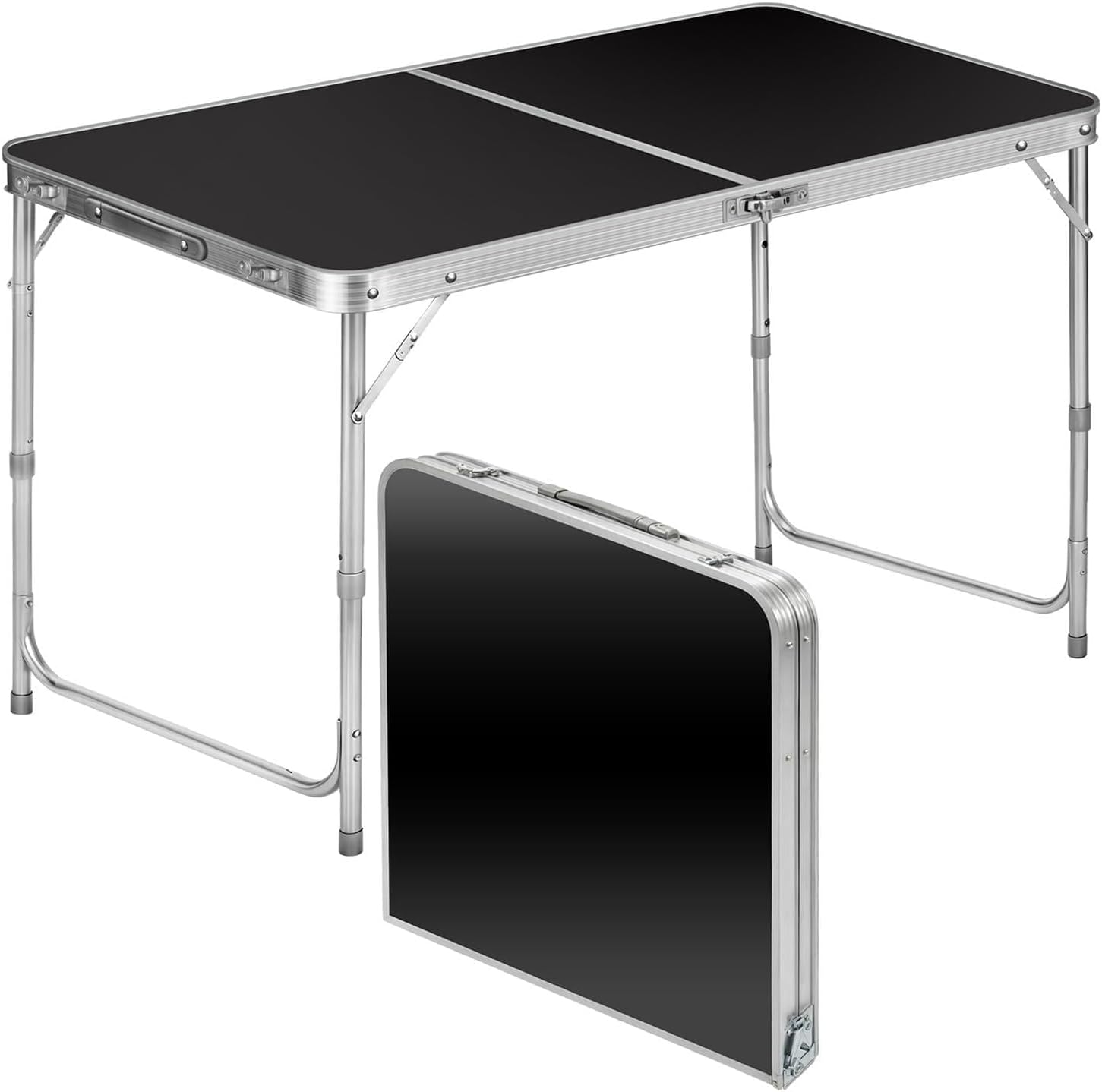 Klapptisch 120x60cm - Höhenverstellbarer Campingtisch Faltbar