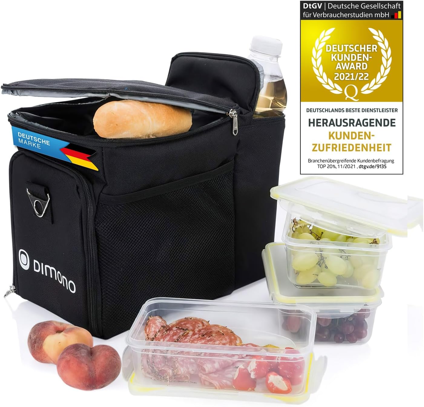 Dimono Kühltasche 15L Set inkl. 3 Frischhaltedosen Blau