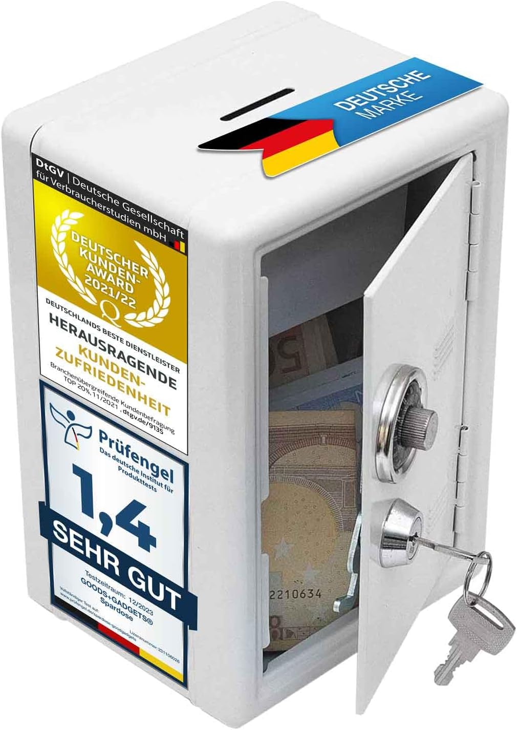 Mini-Tresor Metall - Robuste Spardose mit Zahlenschloss