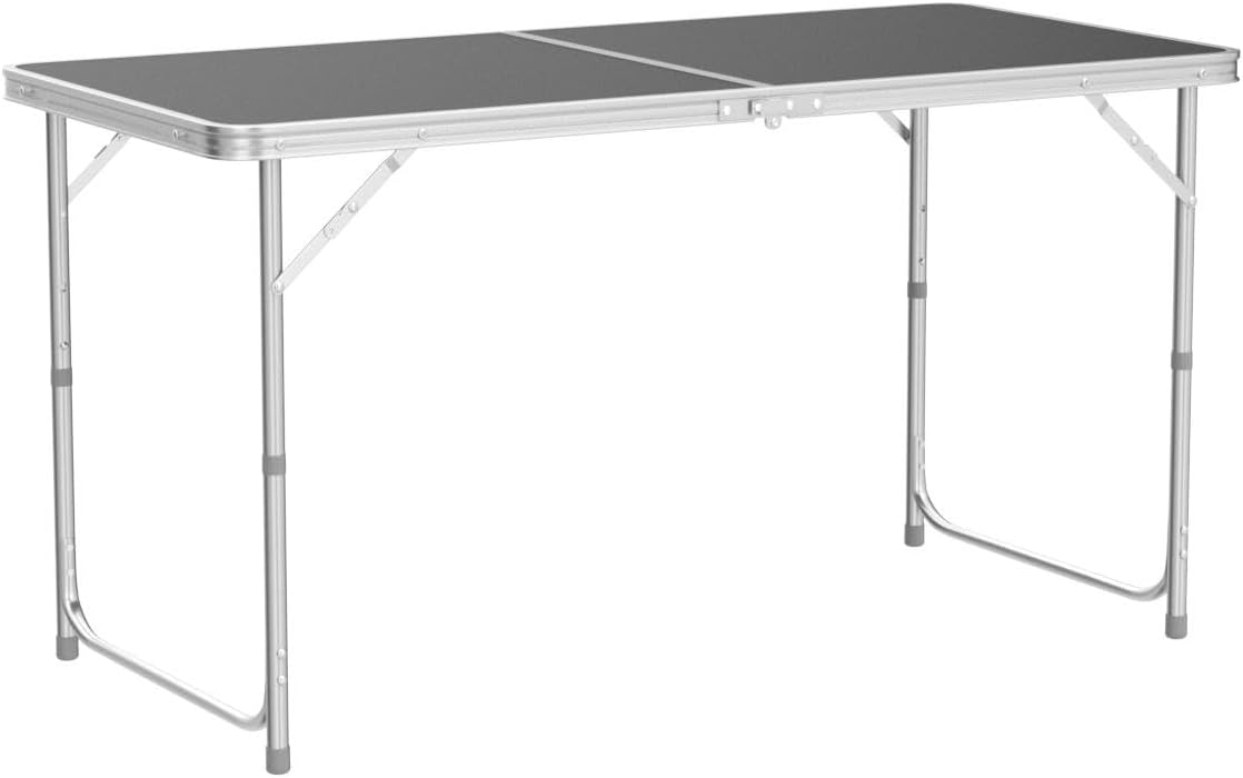 Klapptisch 120x60cm - Höhenverstellbarer Campingtisch Faltbar