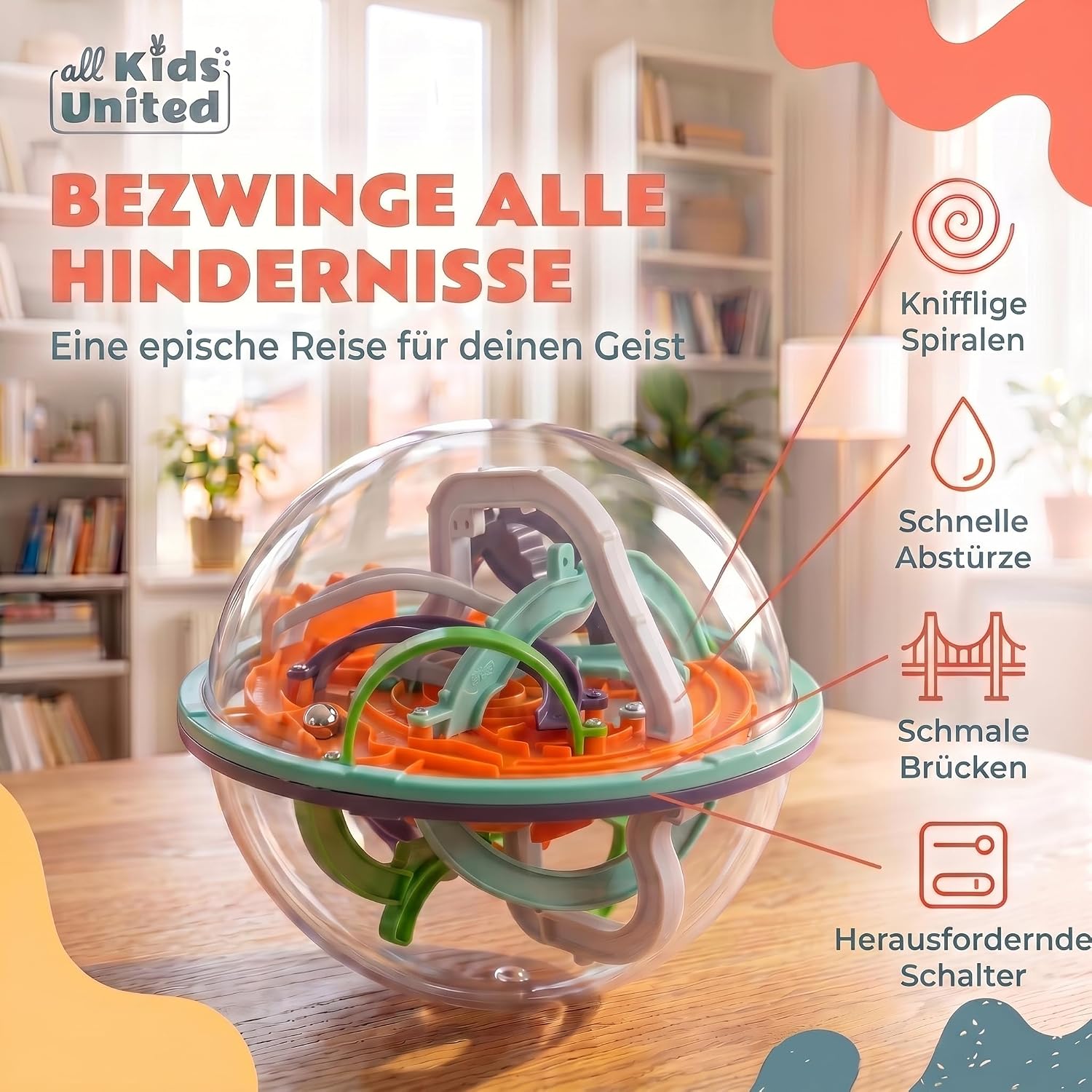 3D Kugel Labyrinth Puzzle – Magic Maze Geschicklichkeitsspiel