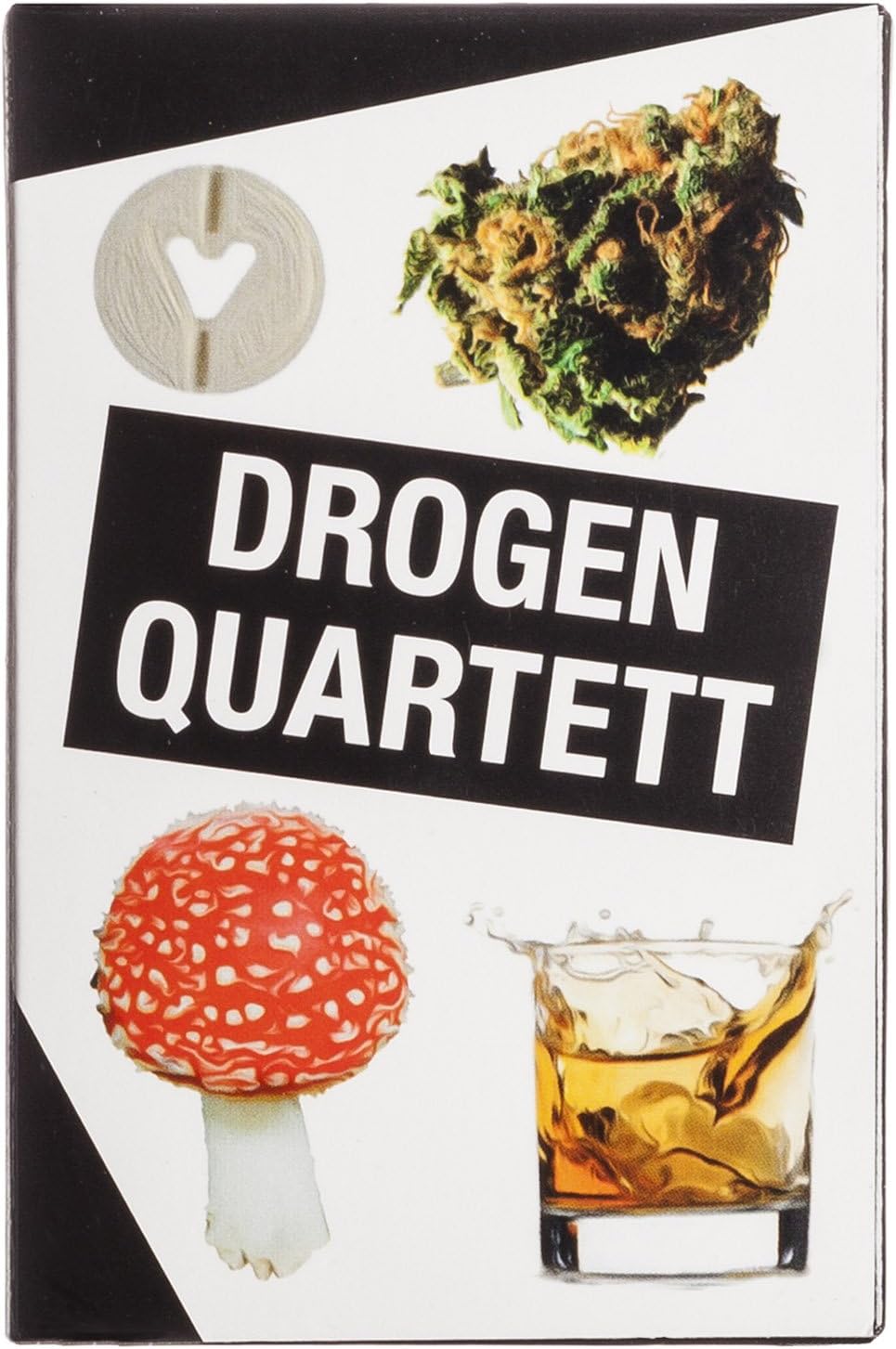 Drogen Quartett Kartenspiel – Provokantes Party-Wissensspiel