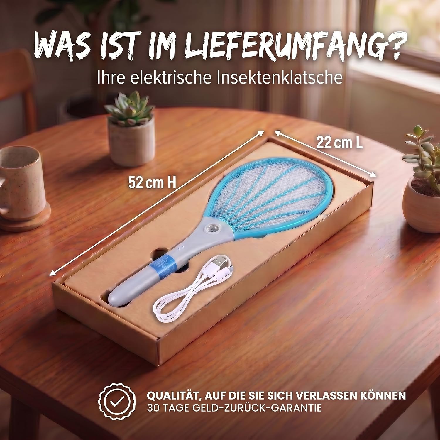 Elektrische Fliegenklatsche - Mücken- & Insektenvernichter