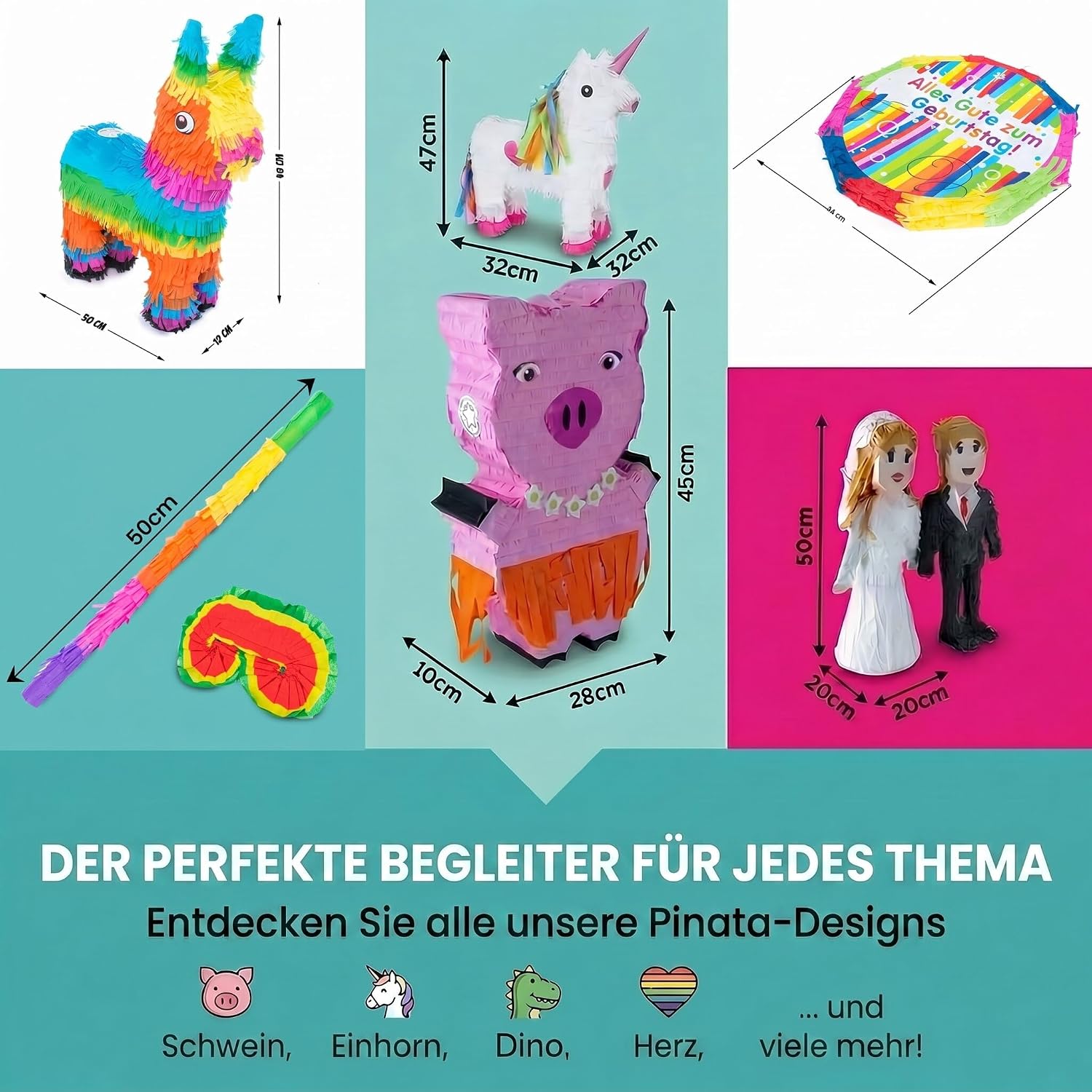 Esel Pinata zum Befüllen – Party-Spaß & Geburtstags-Deko