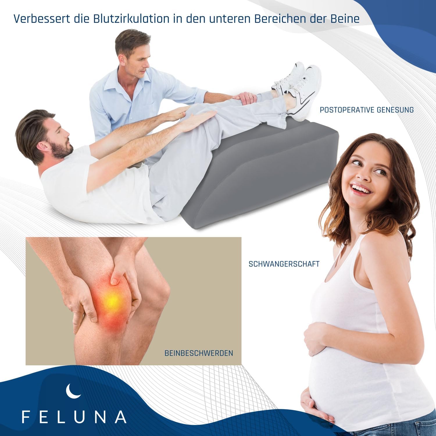 Rückententlastungkissen - Füße hoch Kissen
