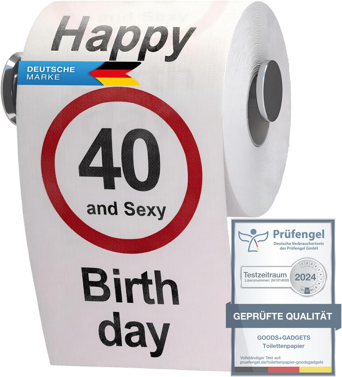 Lustiges Toilettenpapier zum 40. Geburtstag - Witziges Geschenk