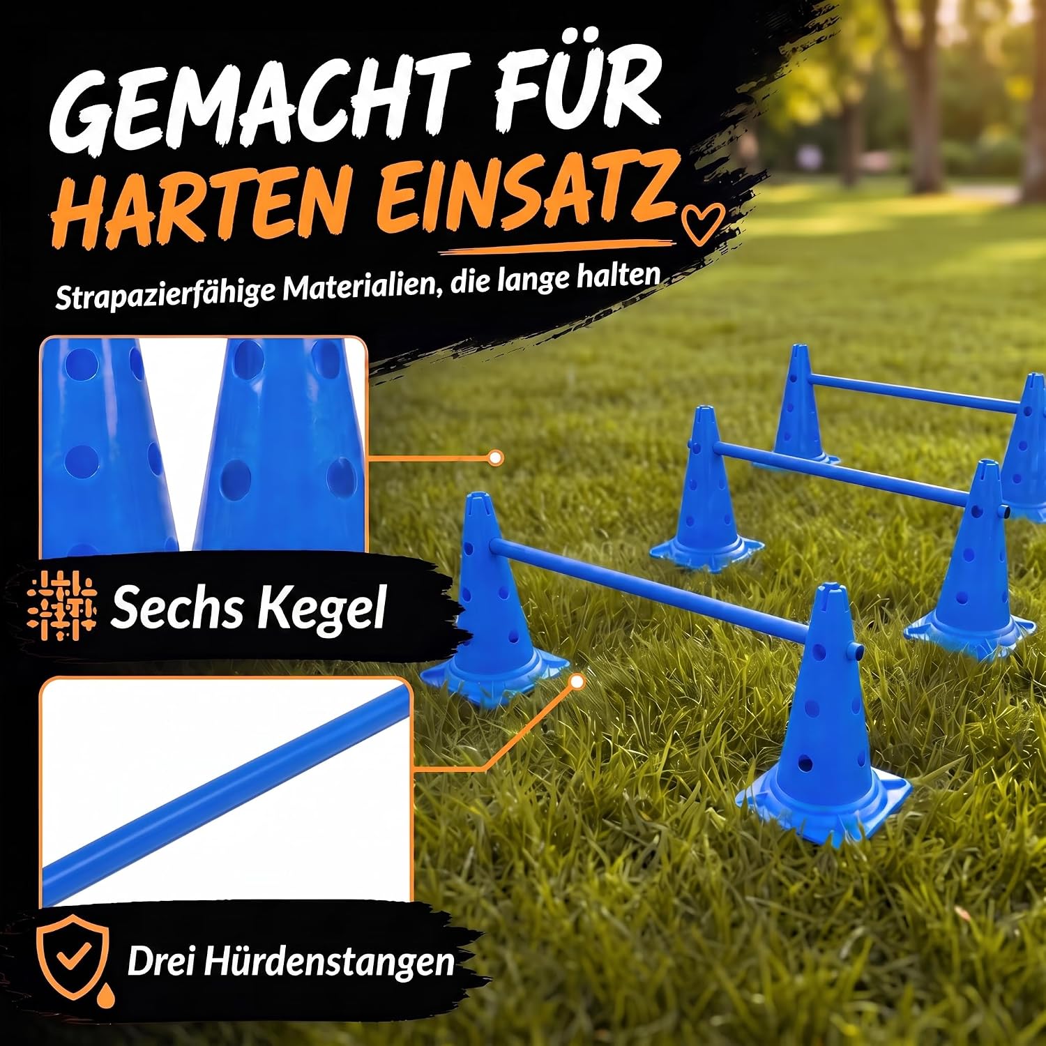 Hunde Agility Tunnel Set 500 cm - Spieltunnel mit Hürden