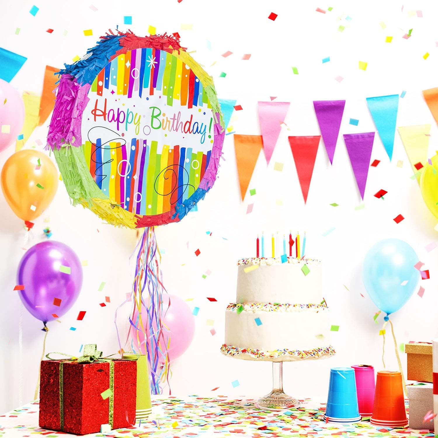 Happy Birthday Pinata - Party-Dekoration zum Befüllen