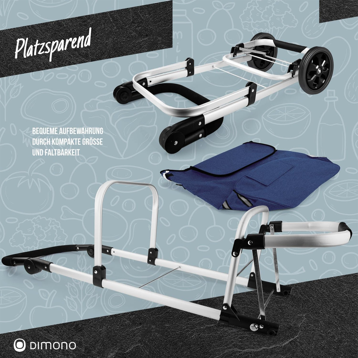 Dimono Einkaufstrolley – Blau #Farbe_Blau