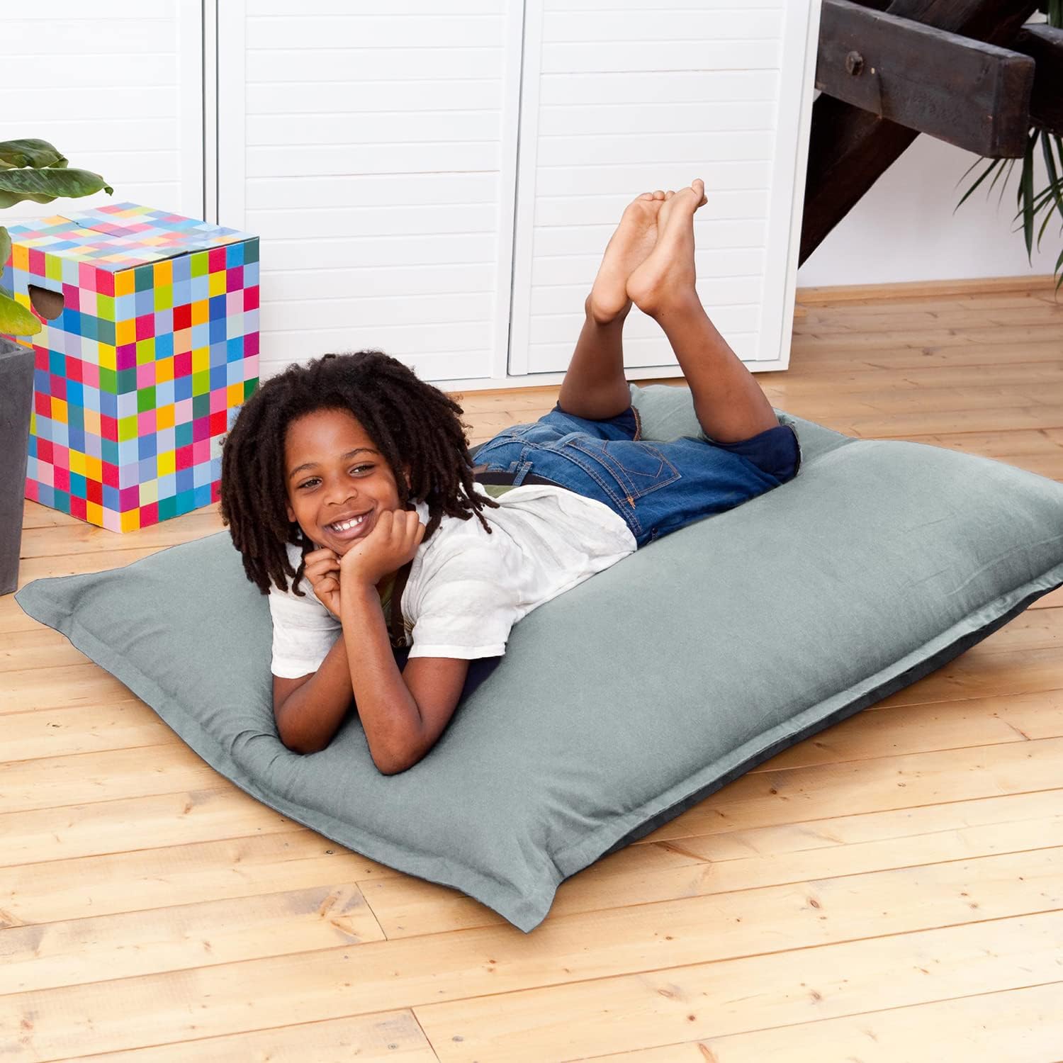 Smoothy Sitzsack Cotton Jr. – Bequemer Kindersitzsack – 140x110 cm