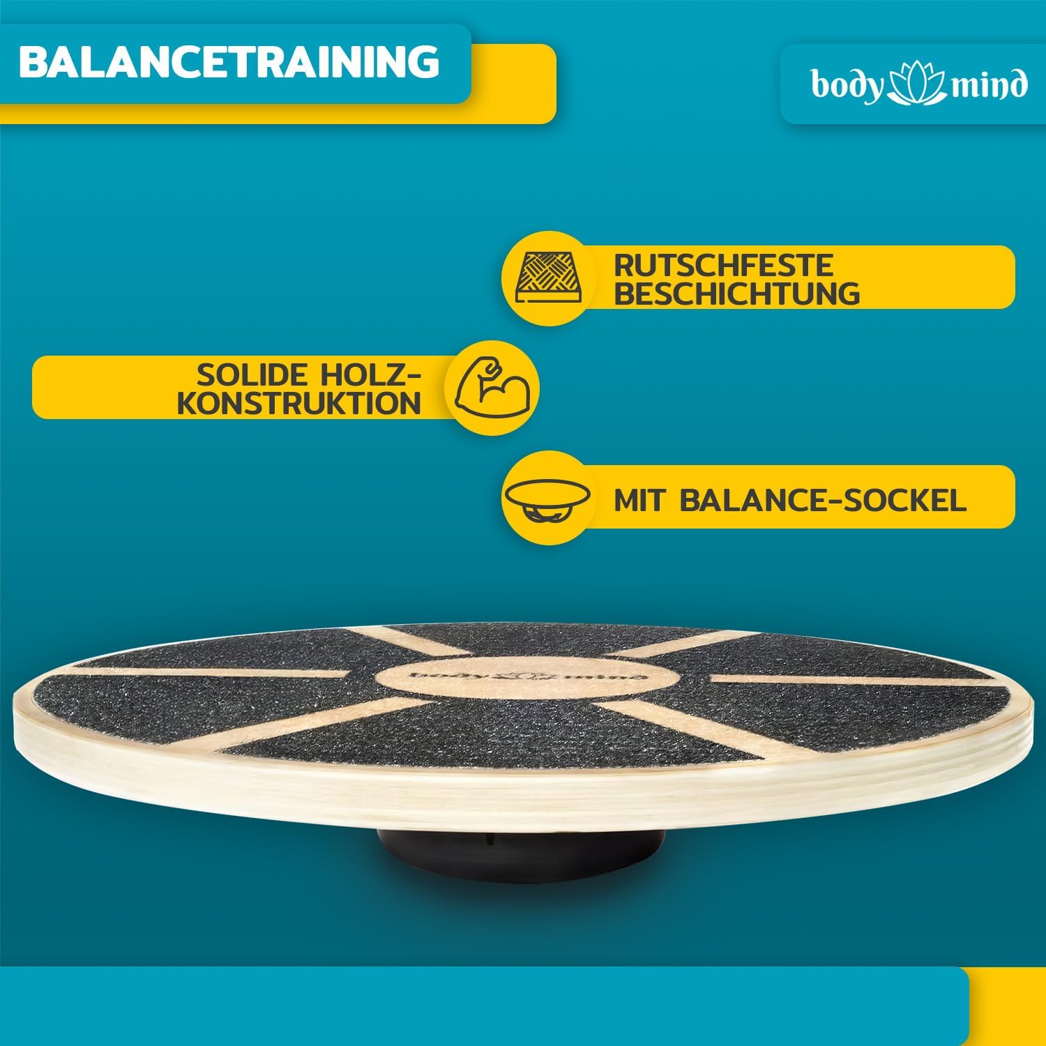 Balance-Board Deluxe – Stabiles Wackelbrett für Core & Fitness