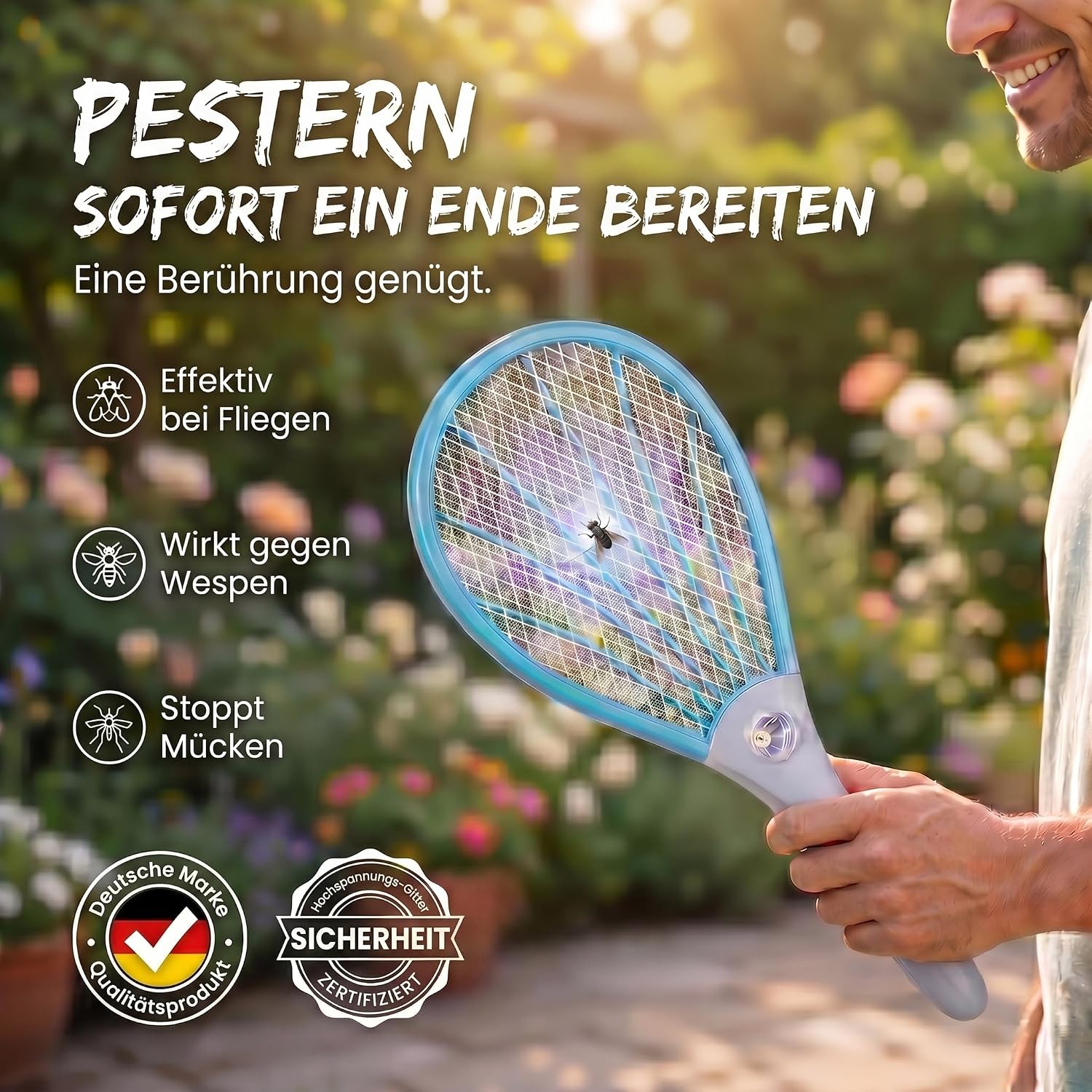 Elektrische Fliegenklatsche - Mücken- & Insektenvernichter