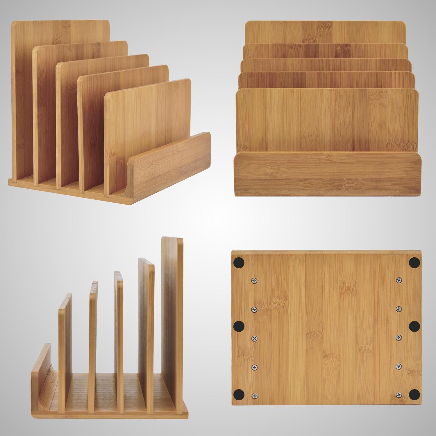 Dimono Bambus Dokumentenhalter & Zeitschriftenständer für Ordnung