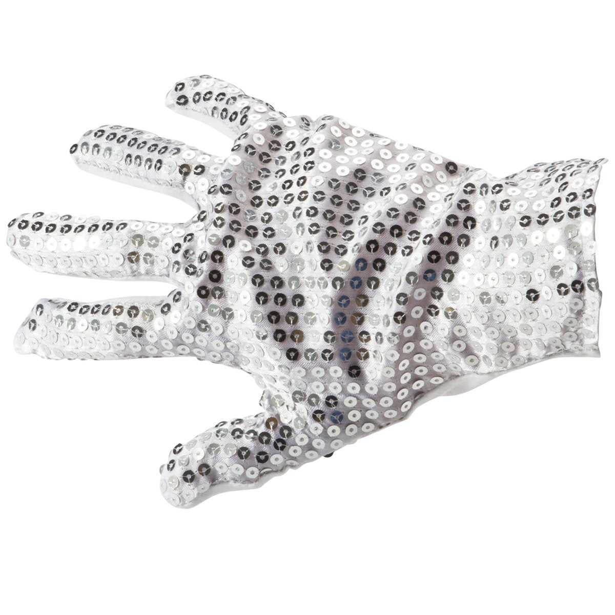 Michael Jackson Pailletten-Handschuh Silber Popstar Kostüm-Accessoire – Hauptbild