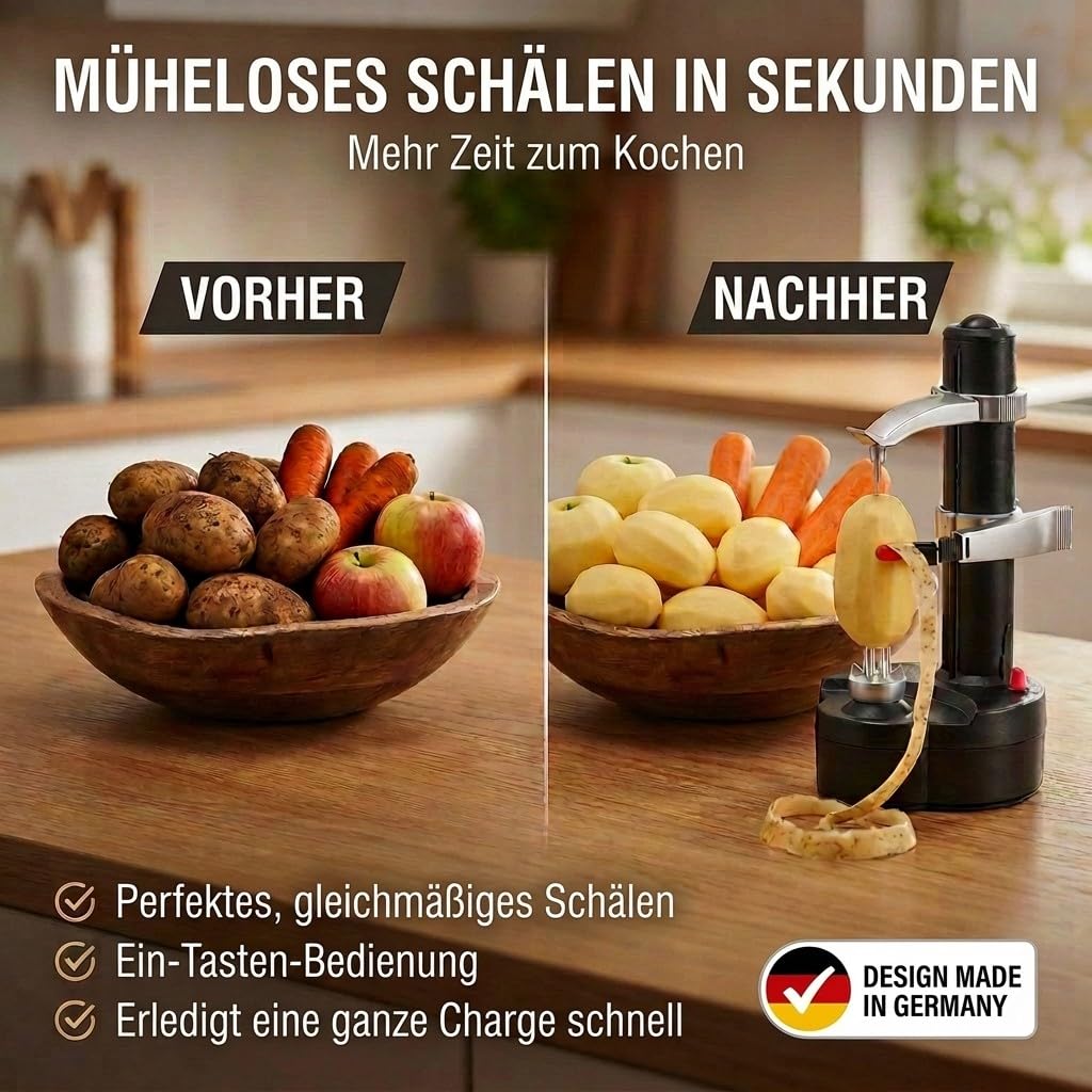 Elektrischer Sparschäler - Automatischer Kartoffelschäler & Obstschäler – PT01